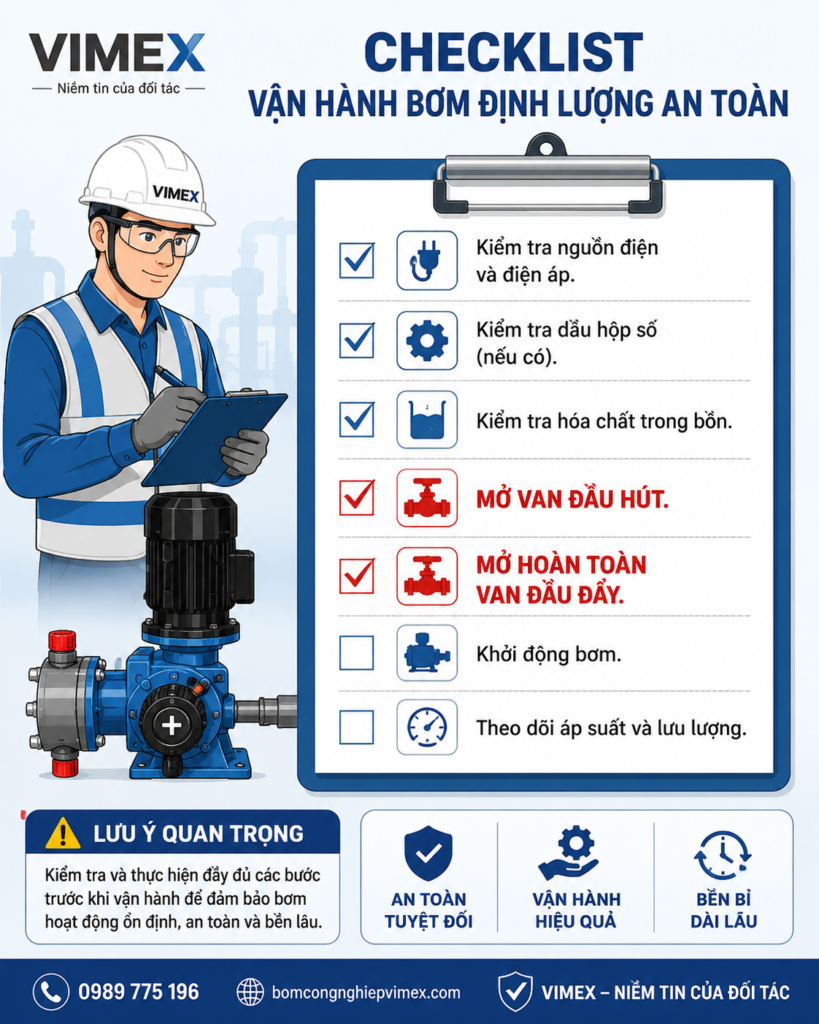 checklis truoc khi van hanh