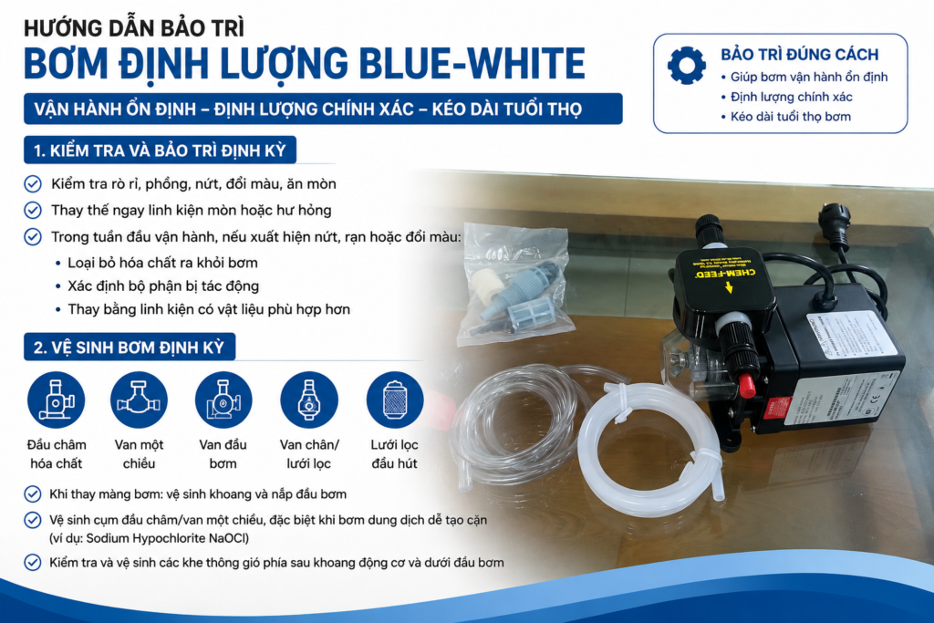 Huong dan bao tri bom dinh luong blue white