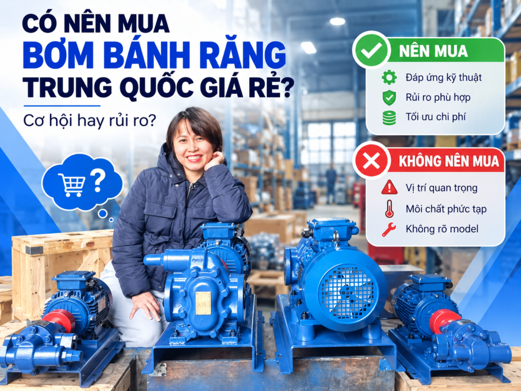 Có nên mua bơm bánh răng Trung Quốc giá rẻ? 1 bom banh rang trung quoc gia re